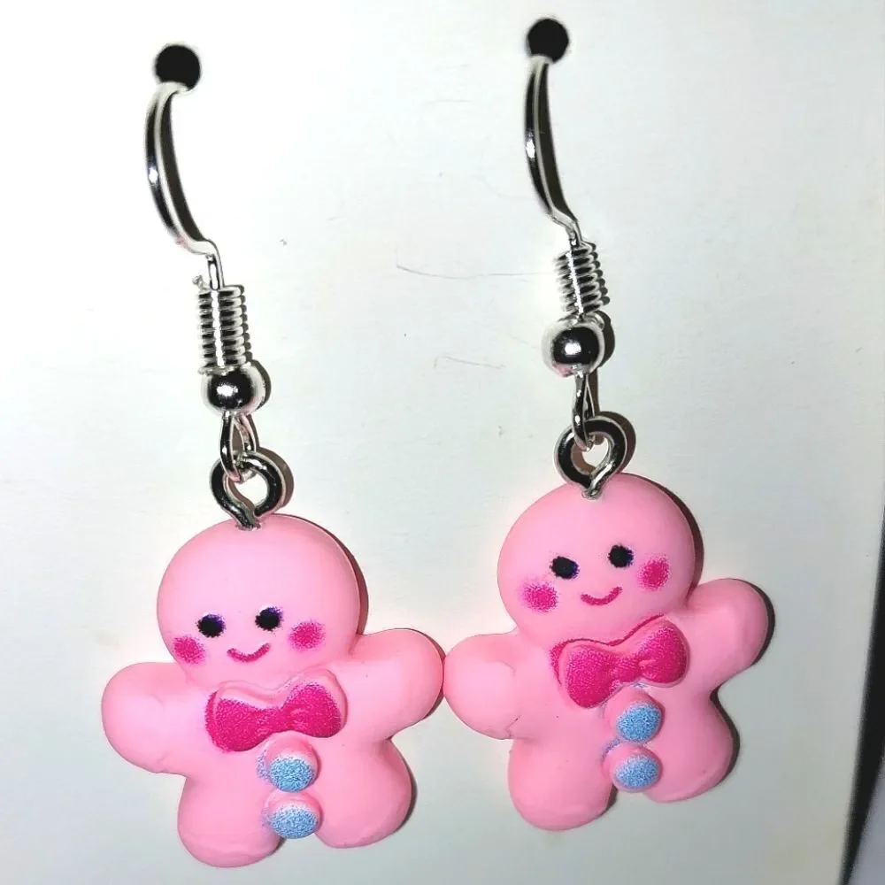 Super cute Handmade festive gingerbread holiday earrings
